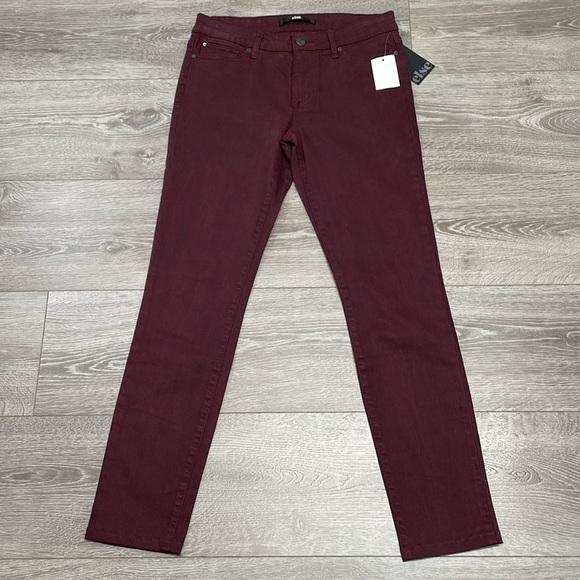 NWT else Malbec Wine Burgundy Skinny Denim Jeans 27 - Picture 8 of 16